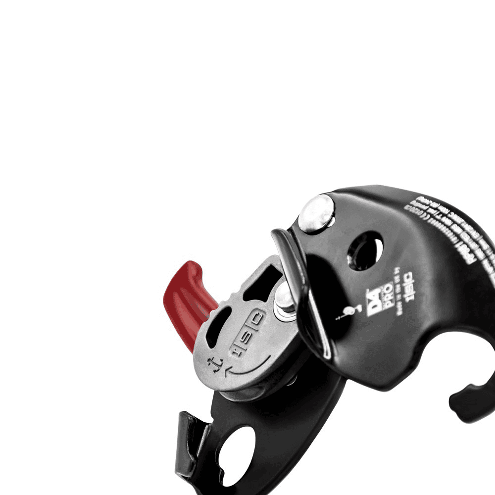 ISC D4PRO Work/Rescue Descender in open position