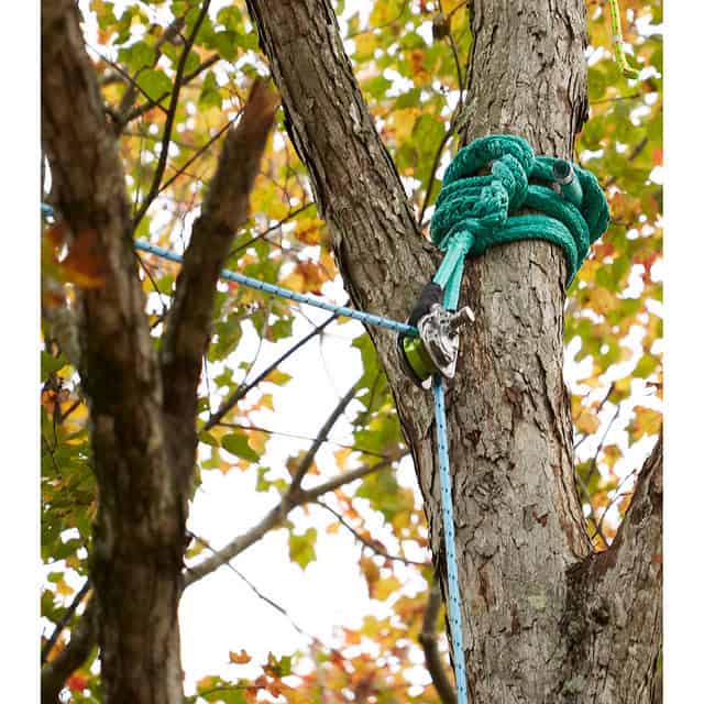 Notch Rigging Spring Block attached to climbing line