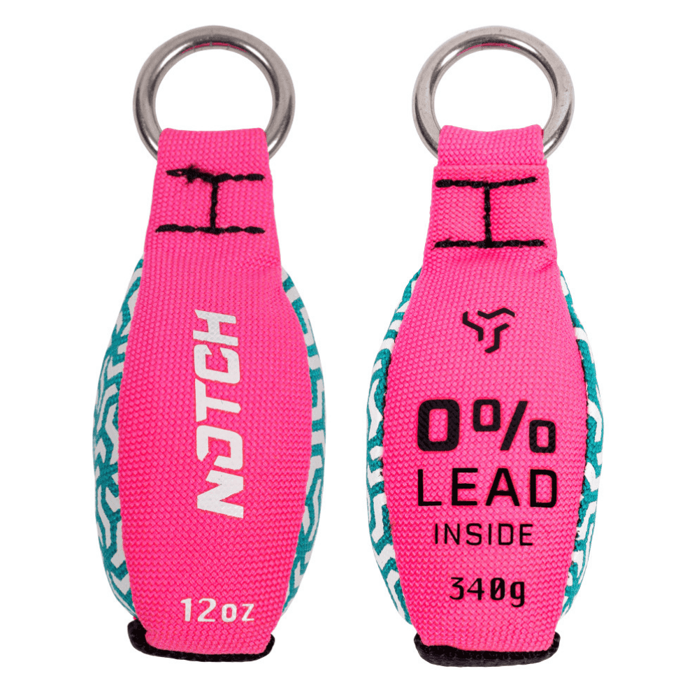 348g pink Notch zero throw weight with silver loop
