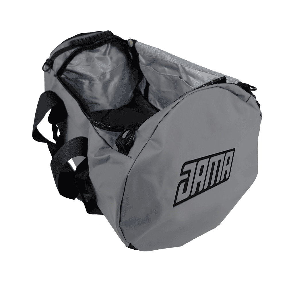 Open JAMA 65L Duffel Bag Side View